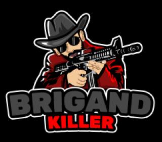 games logo icon man with cowboy hat and gun