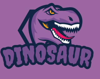 animal logo dinosaur mascot in shield
