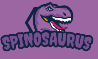 animal logo dinosaur mascot in shield