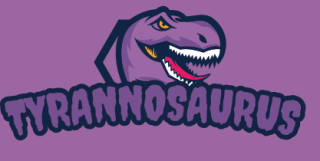 animal logo dinosaur mascot in shield