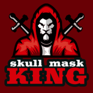  mascot logo lion in hoodie with swords
