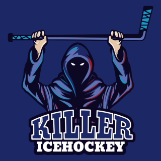 gaming logo online ice hockey player mascot