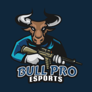 make a bull mascot holding gun 