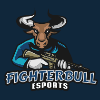 make a bull mascot holding gun 