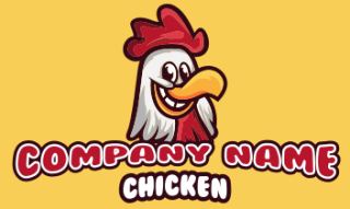 pet logo maker happy rooster mascot