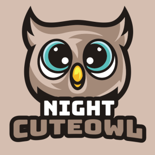 create an animal logo adorable owl mascot