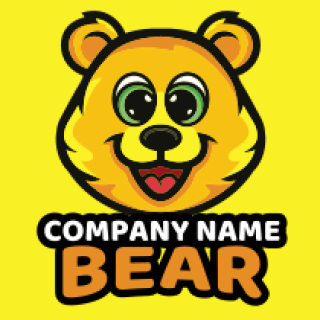 animal logo image adorable bear mascot