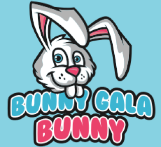 pet logo bunny mascot with cute smile
