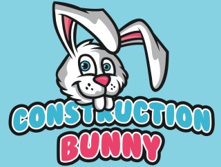 pet logo bunny mascot with cute smile