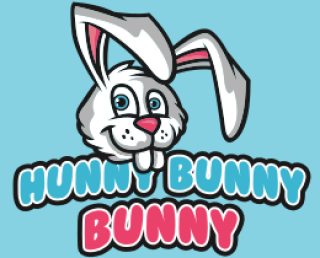 cute bunny mascot with two teeth