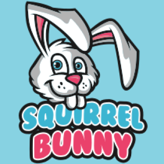 pet logo bunny mascot with cute smile