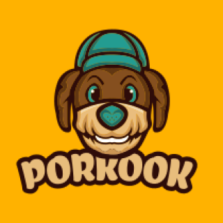 pet logo online smiley dog face with cap