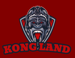 animal logo icon roaring gorilla face in shield