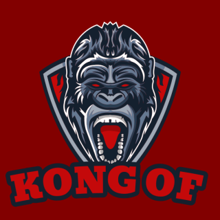 animal logo icon roaring gorilla face in shield