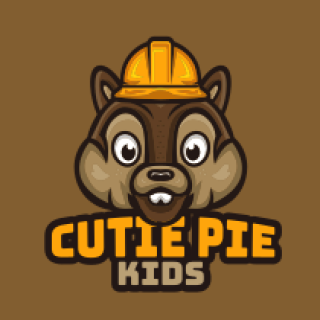 animal logo squirrel face with construction hat