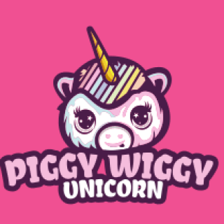 childcare logo unicorn mascot with horn