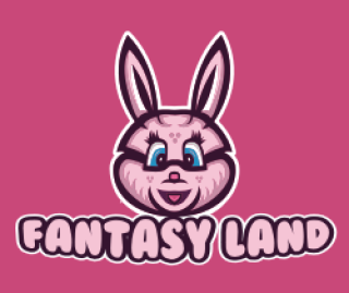 pet logo female bunny with pointy ears