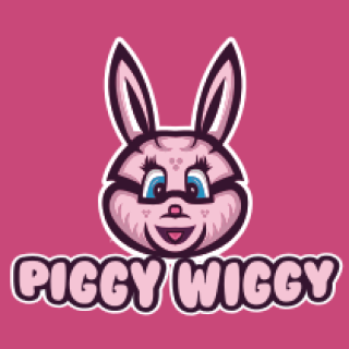 pet logo female bunny with pointy ears