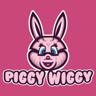female bunny mascot with pointy ears