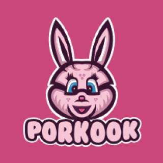 pet logo female bunny with pointy ears