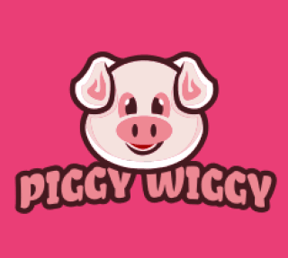 animal logo online smiley pig mascot