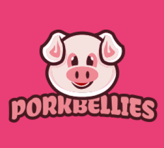 animal logo online smiley pig mascot