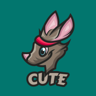animal logo icon rat with bandana mascot