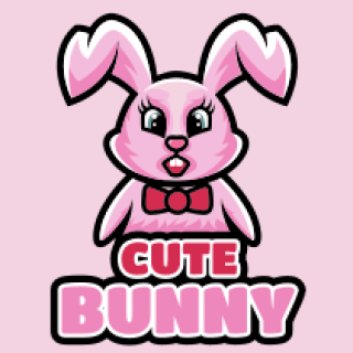 pet logo maker cute bunny mascot