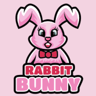 pet logo maker cute bunny mascot
