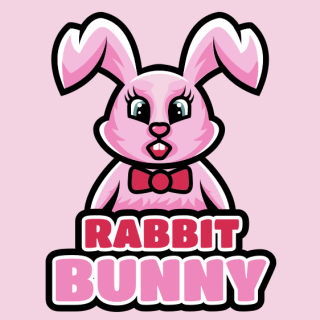 pet logo maker cute bunny mascot