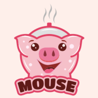 animal logo online happy piglet mascot