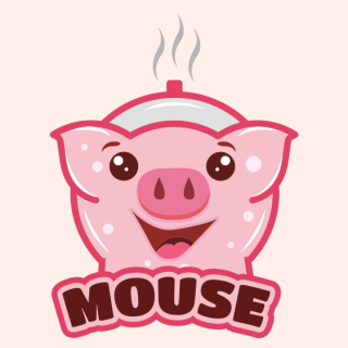 Happy piglet mascot