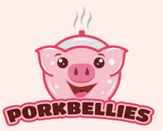 animal logo online happy piglet mascot