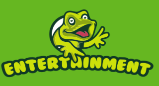 animal logo maker smiling frog in circle