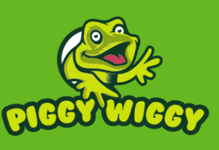 animal logo maker smiling frog in circle