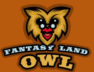 animal logo mascot owl smiling with glasses