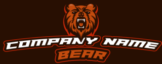 animal logo icon angry bear growling