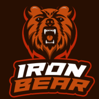 animal logo icon angry bear growling