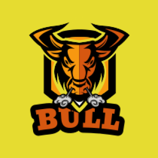 mascot logo image angry bull face