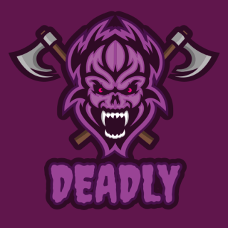 games logo maker predator skull with ax