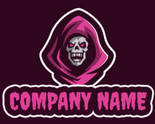 gaming logo skull mascot with hoodie
