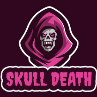 gaming logo skull mascot with hoodie