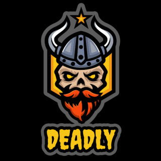 games logo skull with beard and helmet  