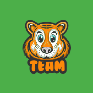 animal logo template cute tiger face