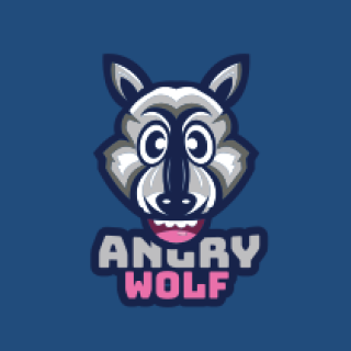 animal logo maker crazy wolf mascot