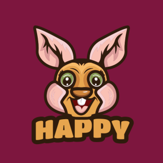 happy rabbit mascot