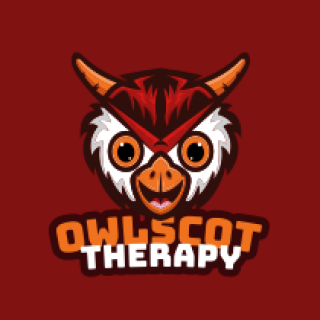 animal logo icon smiling owlet mascot