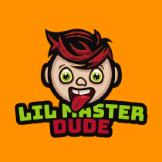 gaming logo boy with red hair showing tongue