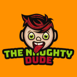 gaming logo boy with red hair showing tongue