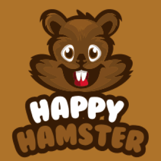 animal logo smiling hamster mascot
